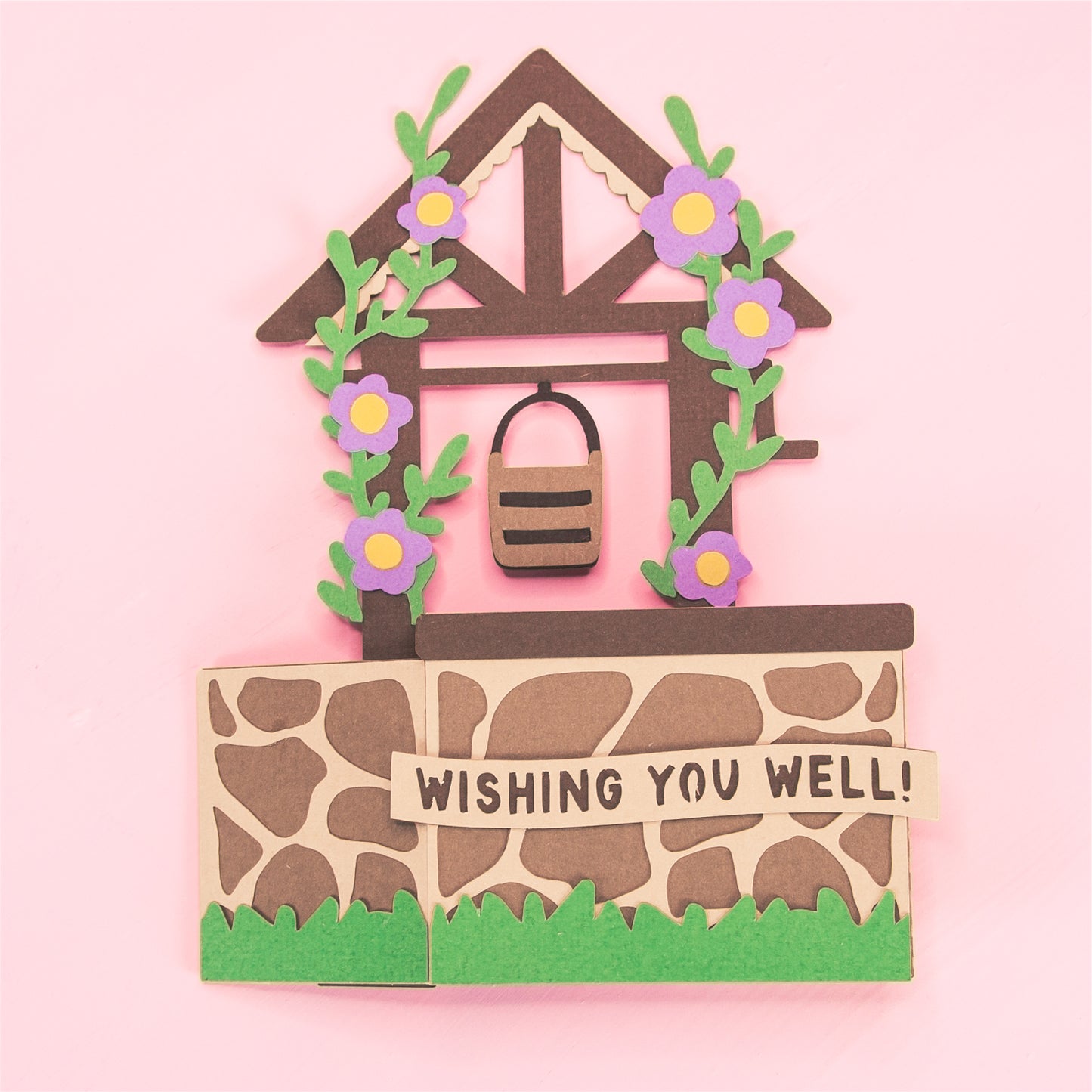 Wishing Well Card - 3D Card SVG