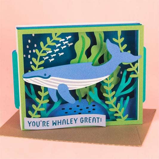 Ocean Whale Card - 3D Any Occasion Card SVG