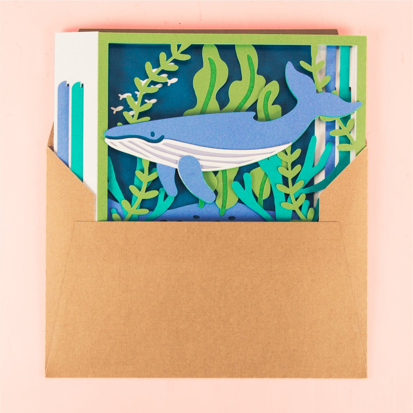 Ocean Whale Card - 3D Any Occasion Card SVG