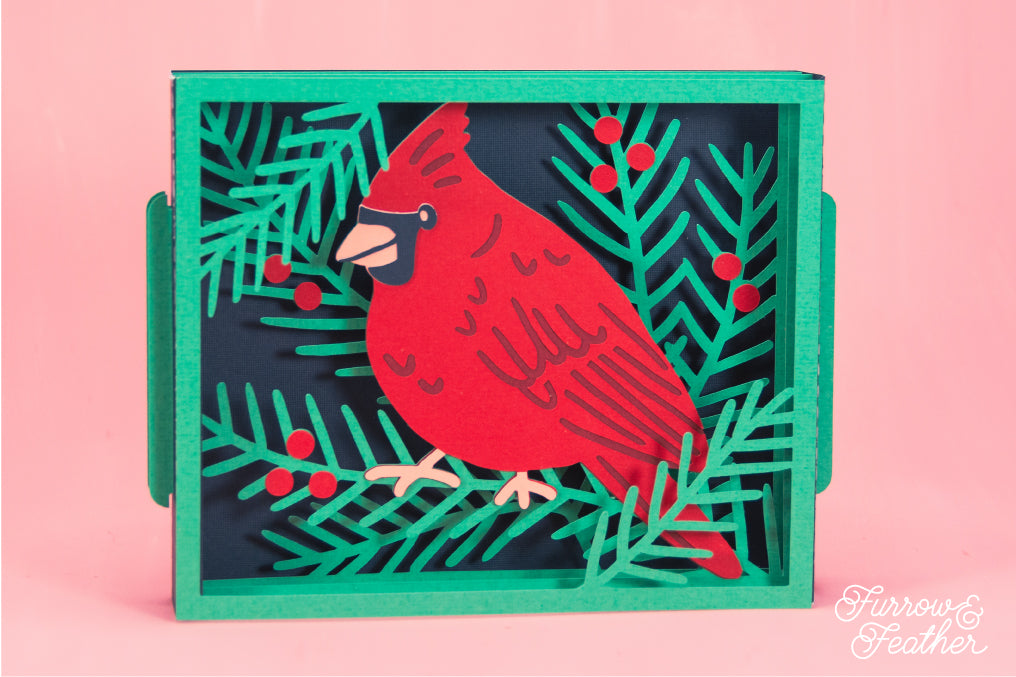 Winter Cardinal Card SVG