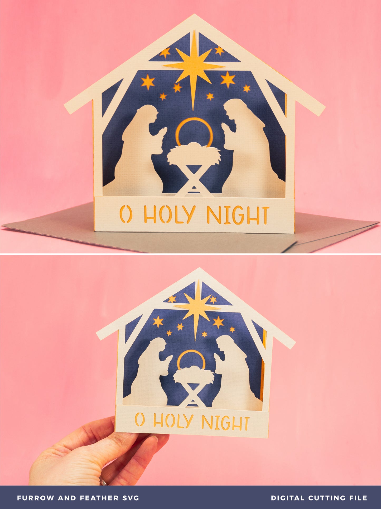 Nativity Christmas Card SVG