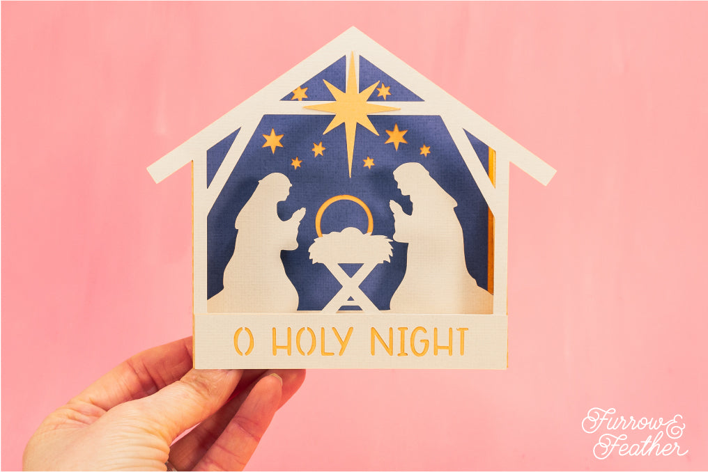 Nativity Christmas Card SVG