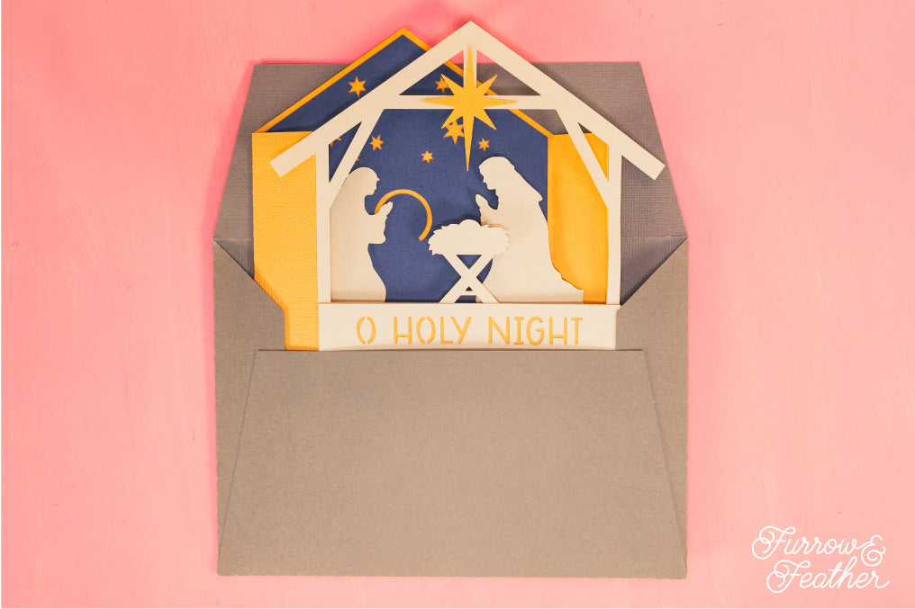 Nativity Christmas Card SVG