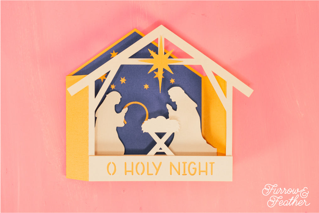 Nativity Christmas Card SVG