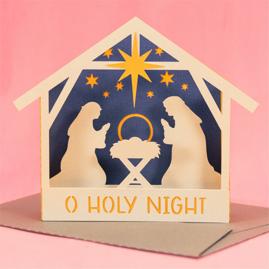 Nativity Christmas Card SVG