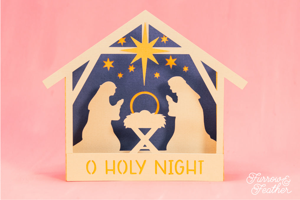 Nativity Christmas Card SVG