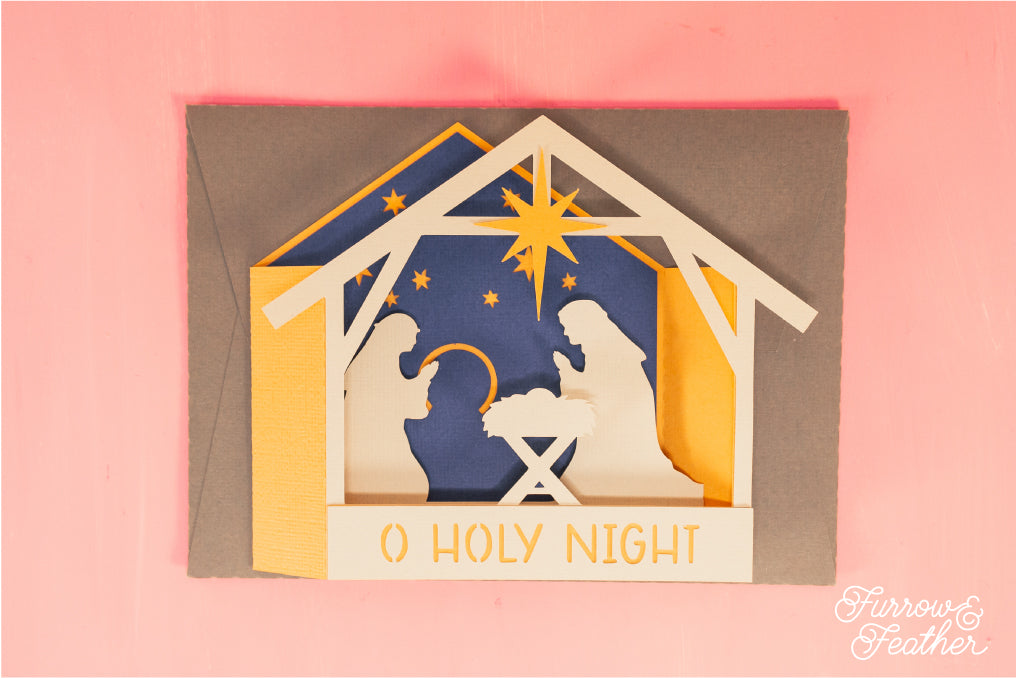 Nativity Christmas Card SVG