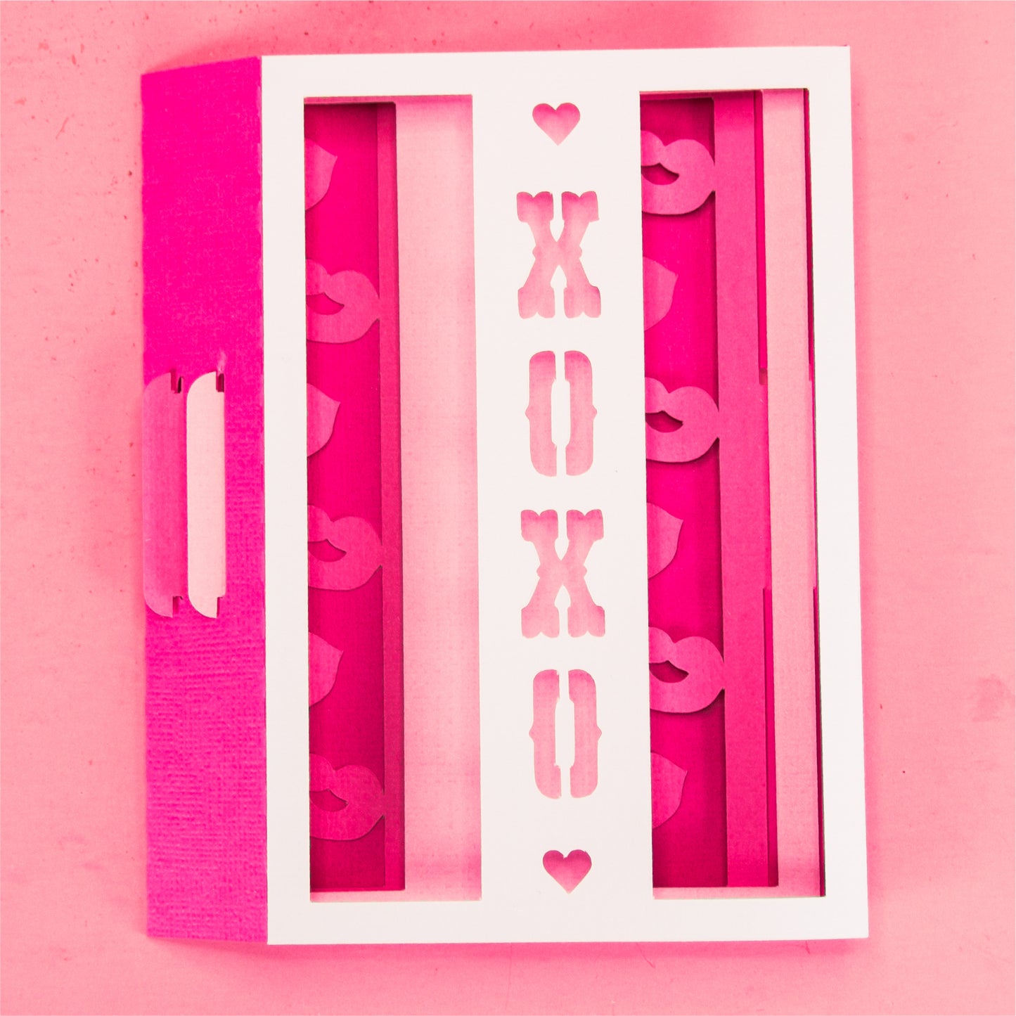 XOXO Lips Card - 3D Valentine's Day Card SVG