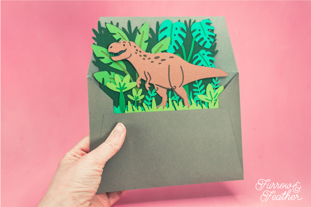 You're Dino-Mite Dinosaur SVG - 3D Birthday Card SVG