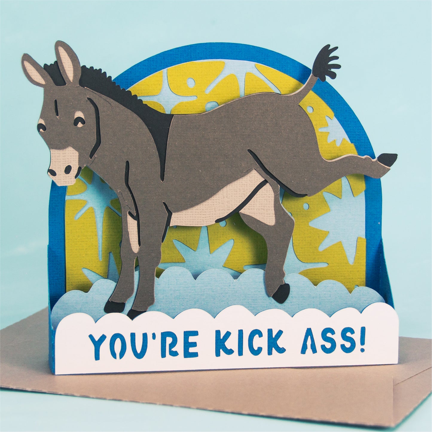 You're Kick Ass! - 3D Celebration Card SVG
