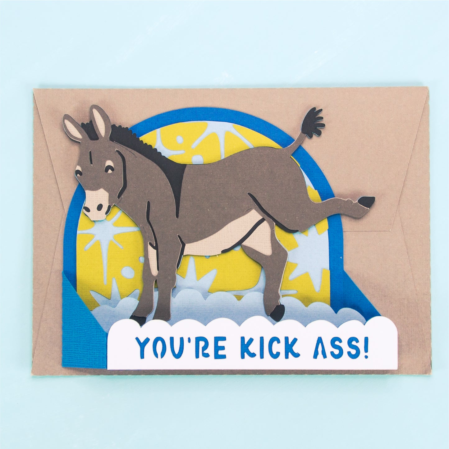 You're Kick Ass! - 3D Celebration Card SVG
