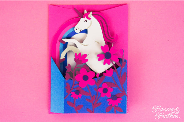 Wildflower Unicorn Card SVG