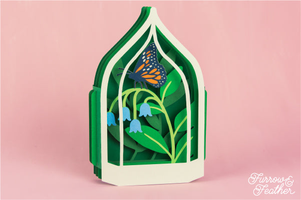 Butterfly Terrarium Card SVG