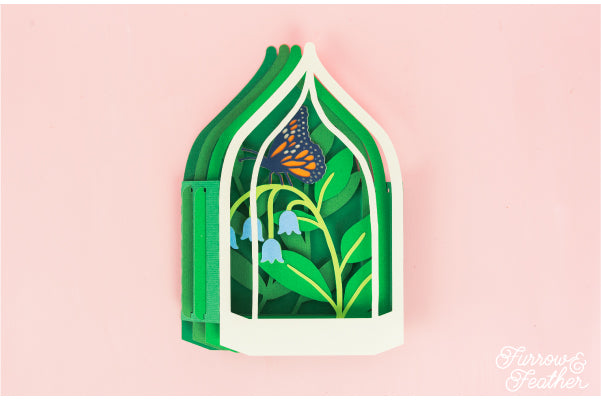 Butterfly Terrarium Card SVG