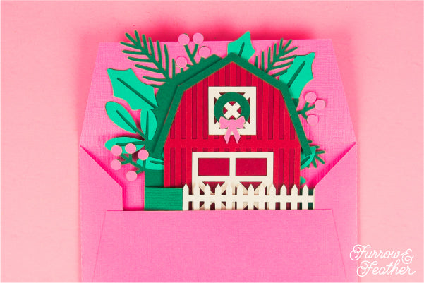 Christmas Barn Card SVG