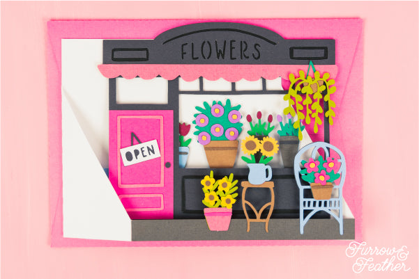 Mother's Day Flower Shop Card SVG