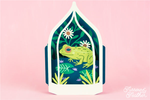 Frog Terrarium Card SVG