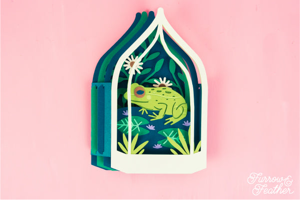 Frog Terrarium Card SVG