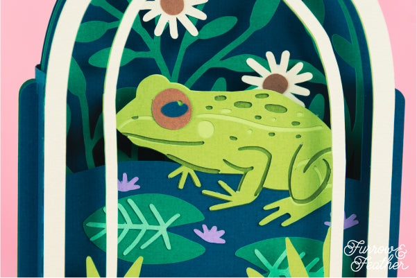 Frog Terrarium Card SVG