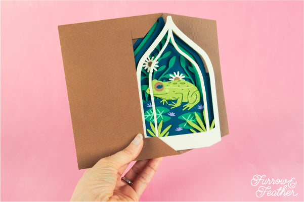 Frog Terrarium Card SVG