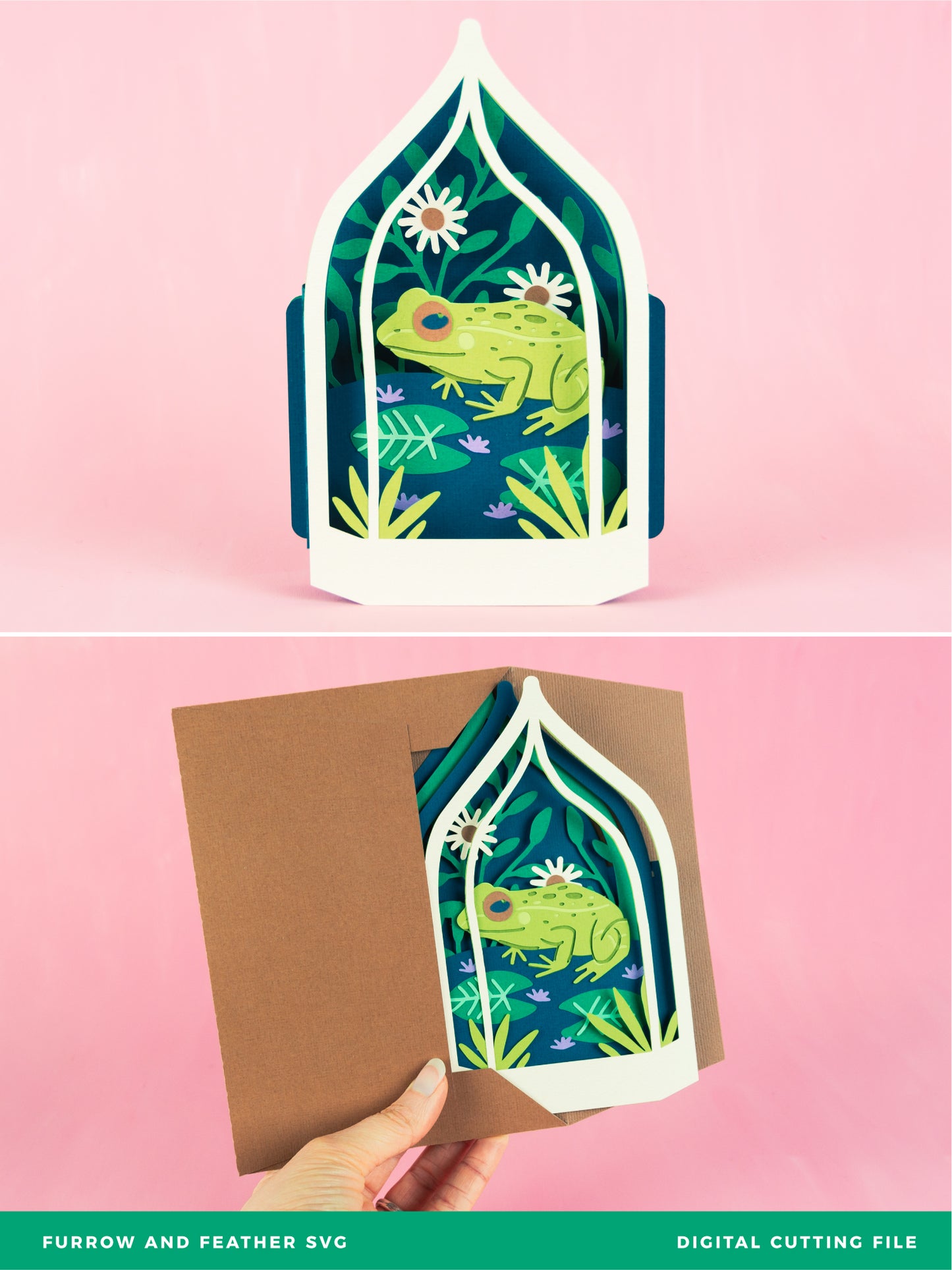 Frog Terrarium Card SVG