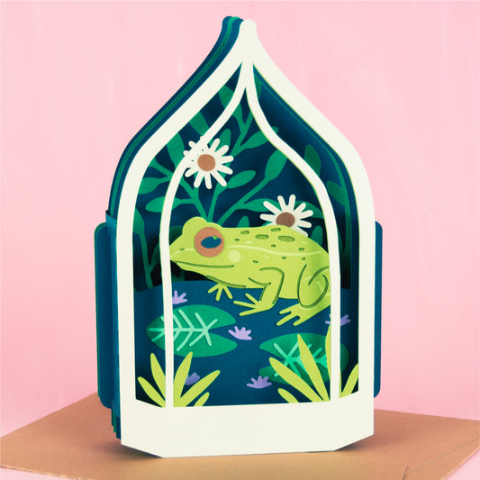 Frog Terrarium Card SVG
