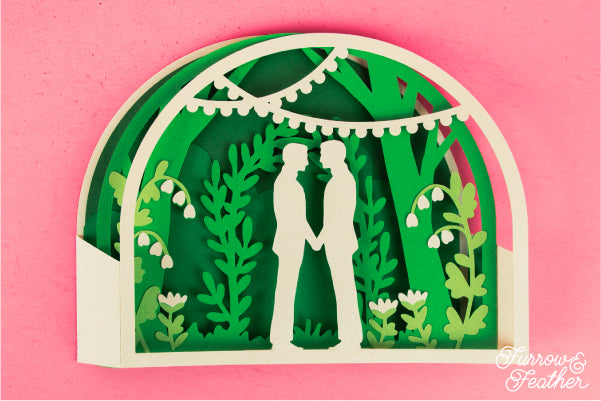 Elegant Wedding Card SVG - Gay