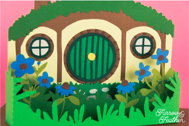 Hobbit Hole LOTR Card SVG