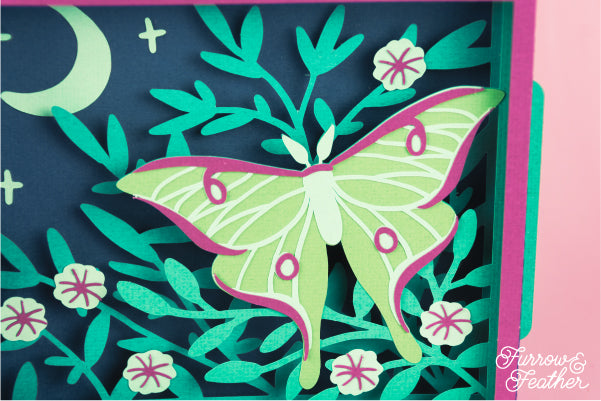 Luna Moth Card SVG