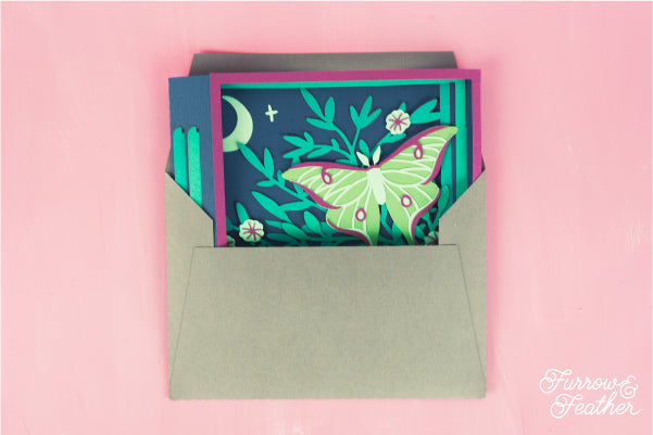 Luna Moth Card SVG