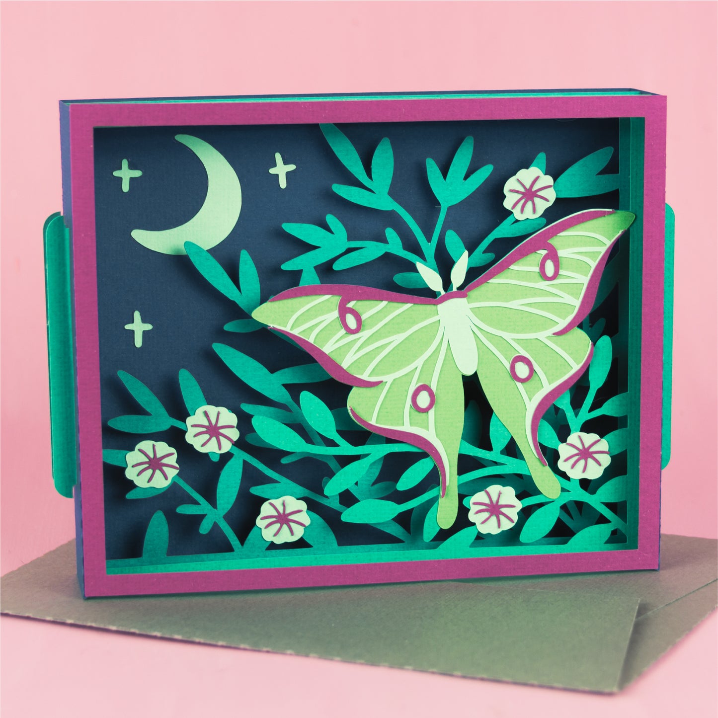 Luna Moth Card SVG