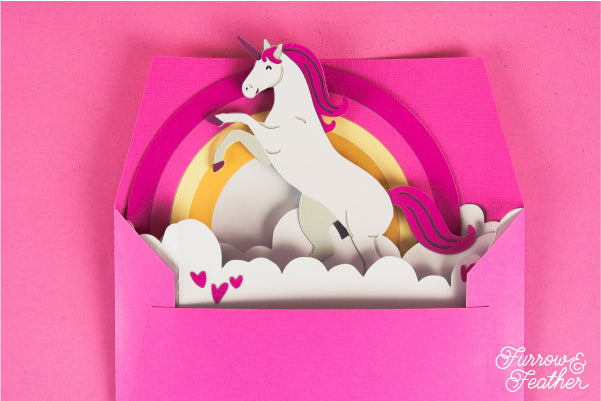 Rainbow Unicorn Card SVG