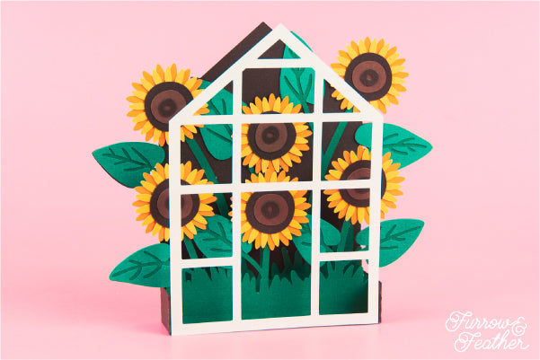 Sunflower Greenhouse Card SVG