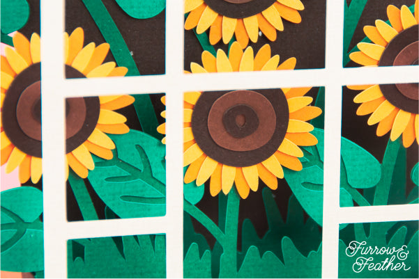 Sunflower Greenhouse Card SVG