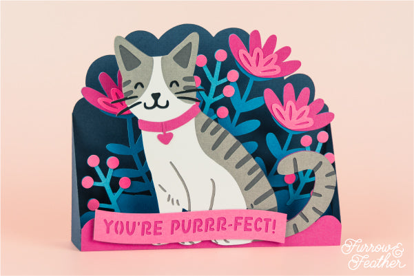 You’re Purrr-fect Kitty Card SVG