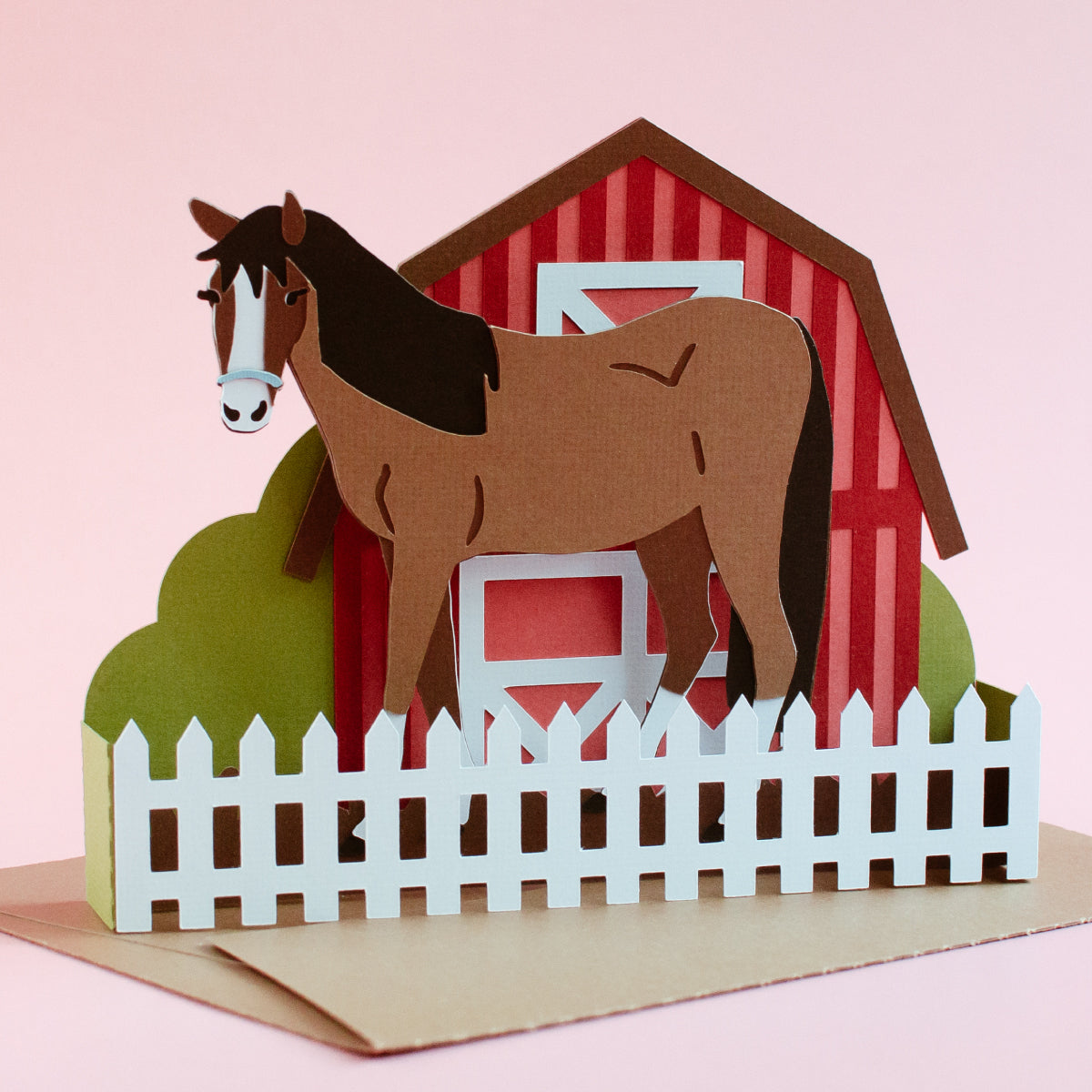 Horse Barn Card SVG