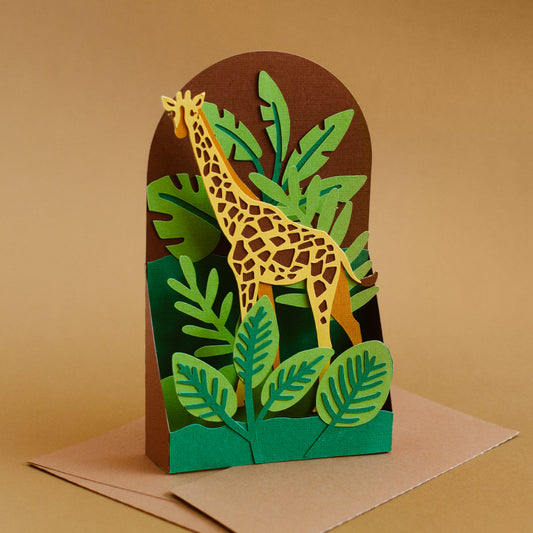 Giraffe Jungle Card SVG