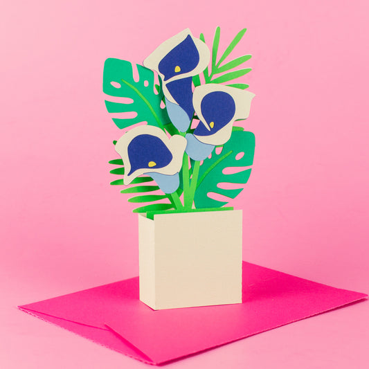 Calla Lily Flower Bouquet Card SVG