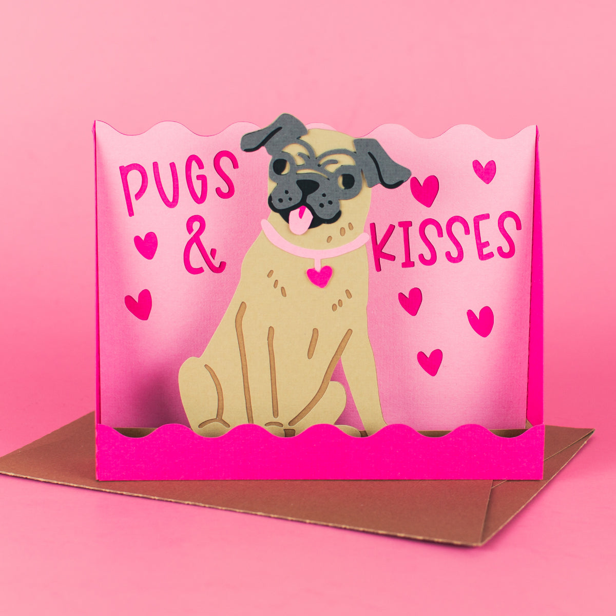 Pugs and Kisses Card SVG
