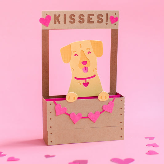 Dog Kissing Booth Card SVG - Labrador