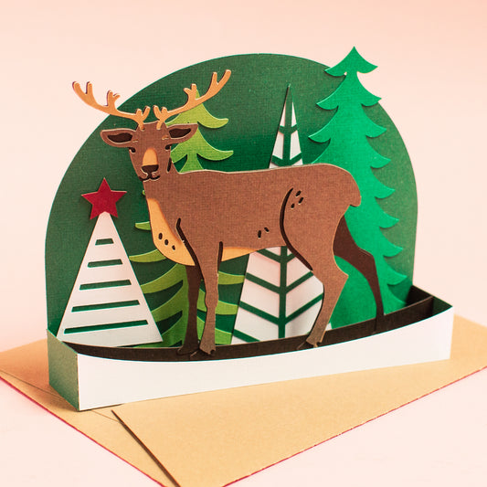 Christmas Reindeer Card SVG