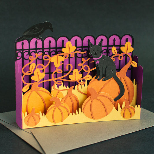 Halloween Pumpkin Patch Card SVG