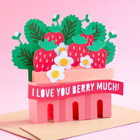 Strawberry Basket Card SVG