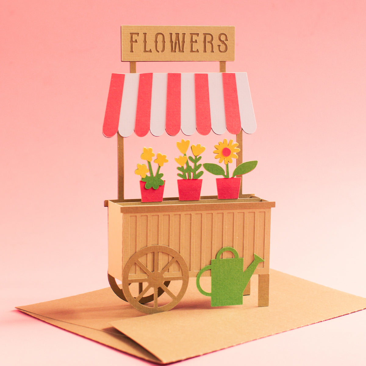 Flower Cart Card SVG