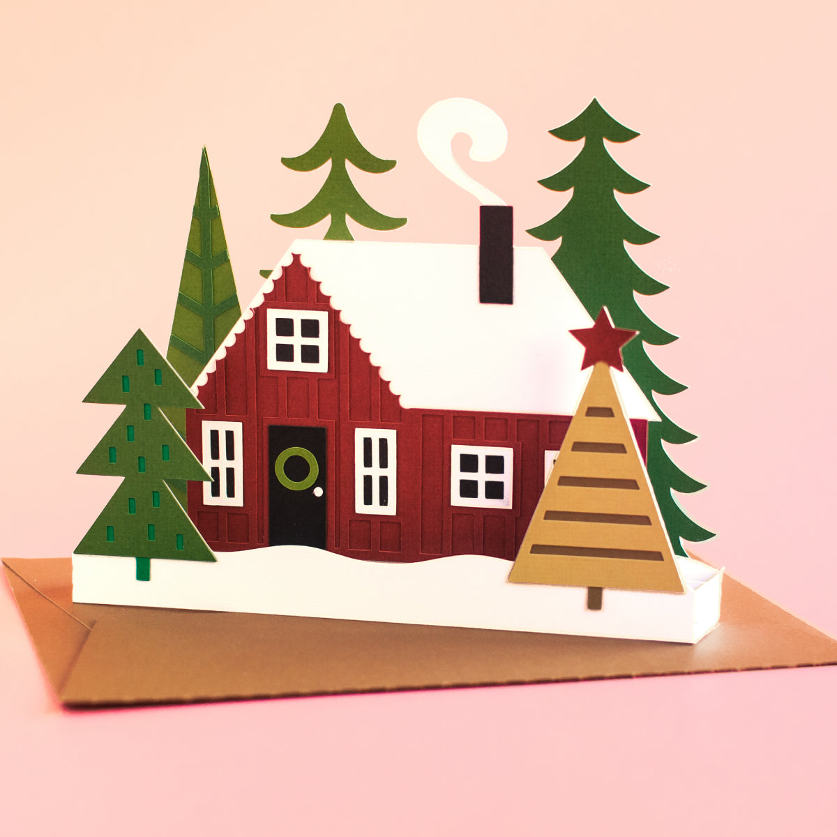 Holiday Cabin Card SVG