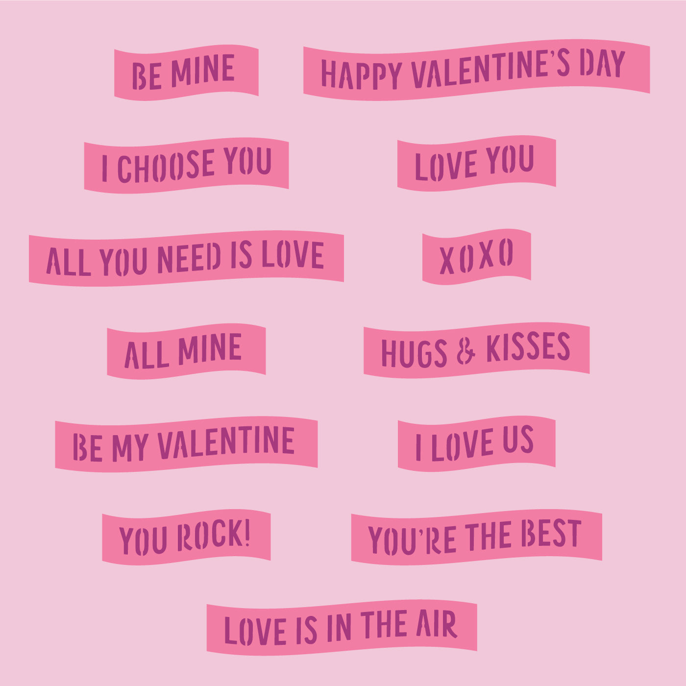 FREEBIE - Valentine's Day Phrases Pack SVG